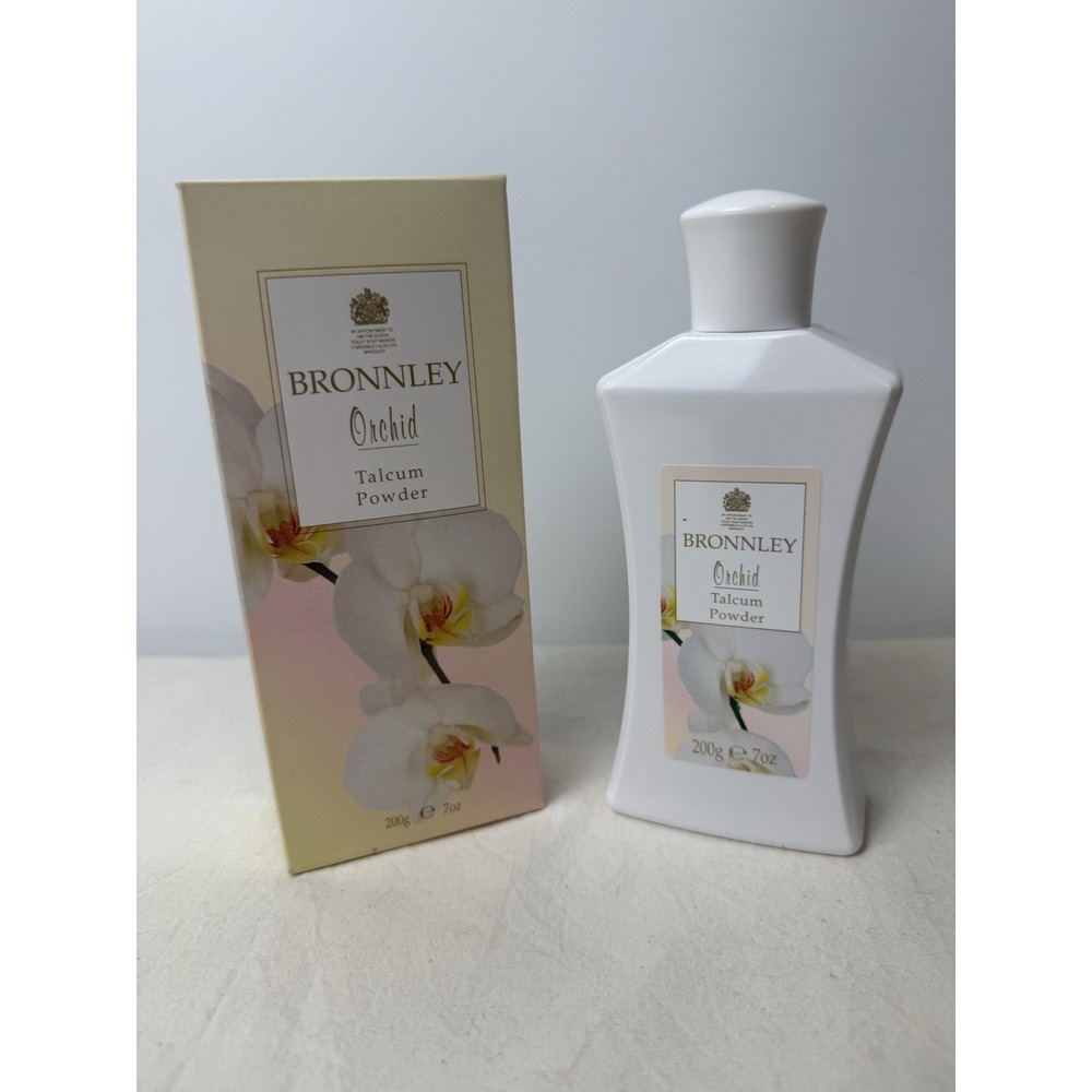 BRONNLEY ORCHID TALCUM POWDER 200g NEW & BOXED - DISCONTINUED & RARE TALC